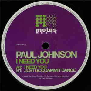 Paul Johnson - I Need You download free